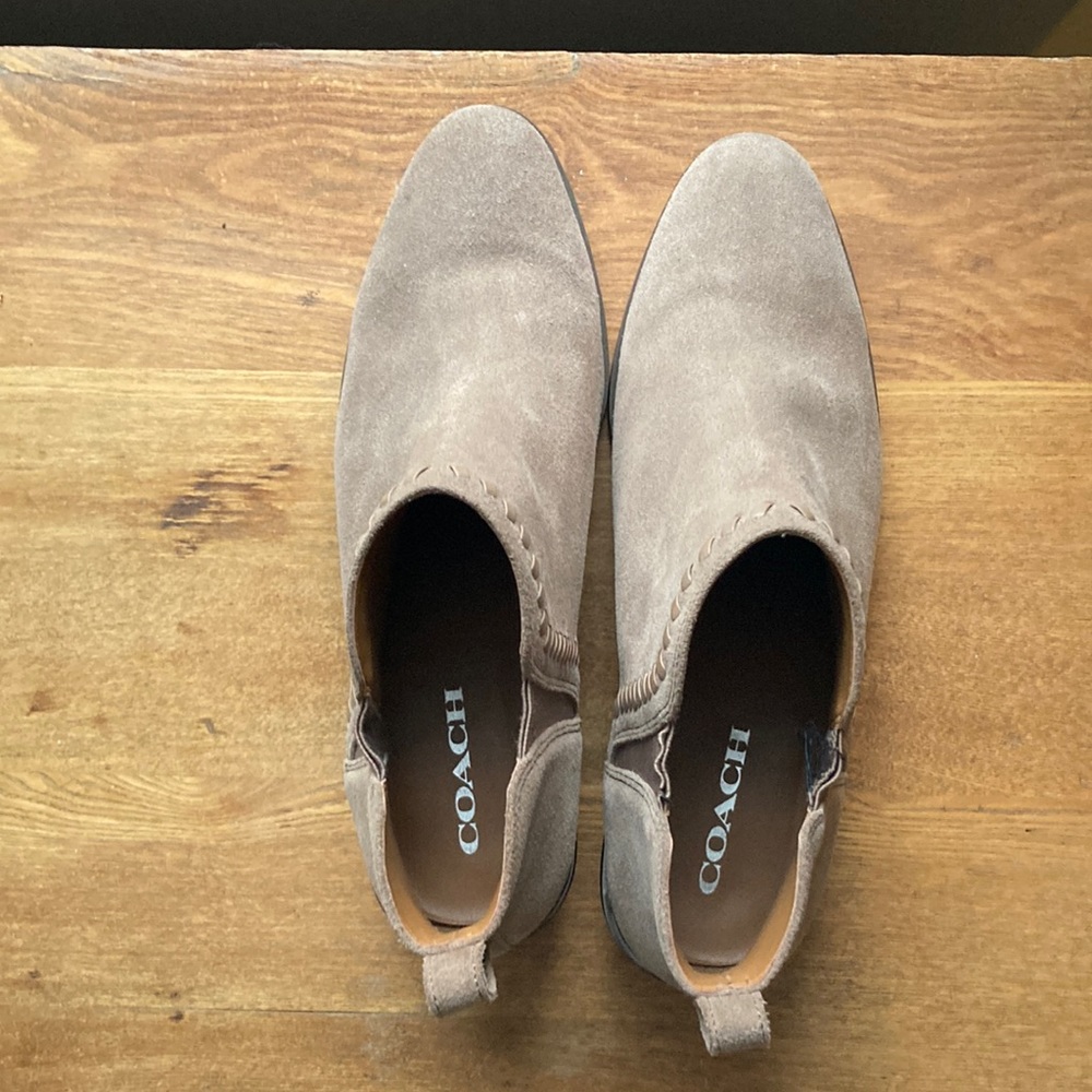 Coach beige suede ankle boots size 11 B